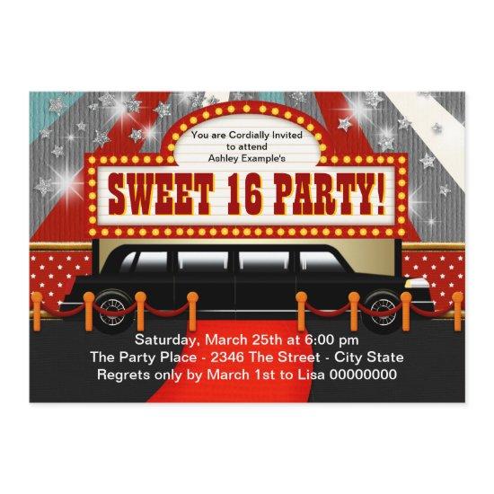 Black Limo Movie Star Sweet 16 Party