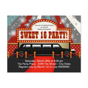 Black Limo Movie Star Sweet 16 Party