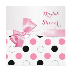Black, pink, white polka dots Bridal shower