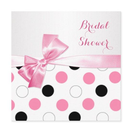 Black, pink, white polka dots Bridal shower
