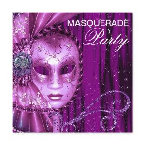 Black Purple Masquerade Party