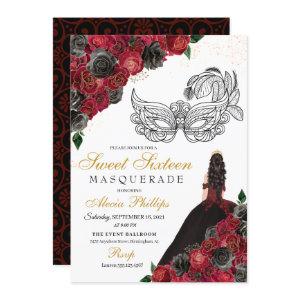 Black Red Princess Tiara Masquerade Sweet 16