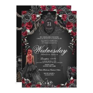 Black Rose Red Quinceañera Gothic Halloween