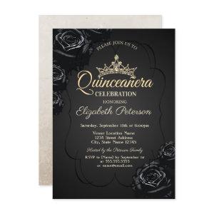 Black Roses Frame Quinceañera