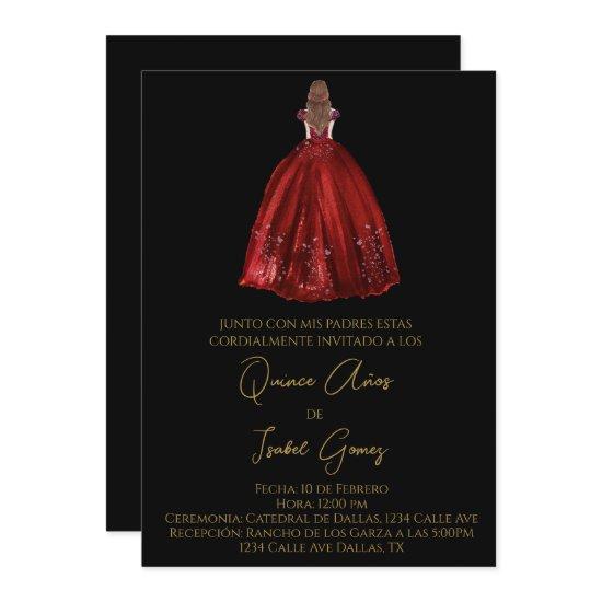 Black silhouette quinceañera