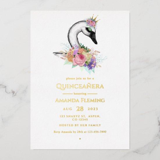 Black Swan Quinceañera Foil