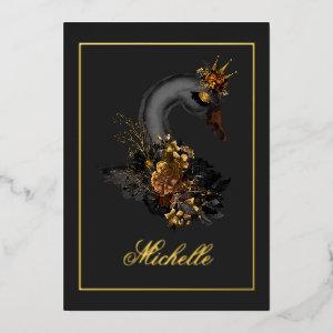 Black Swan Quinceañera Foil