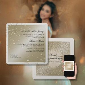 Black Tie Elegance, Champagne Cream Quinceanera