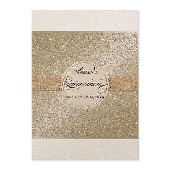 Black Tie Elegance, Champagne Cream Quinceanera
