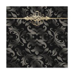 Black Tie Party Black Gold Black Damask