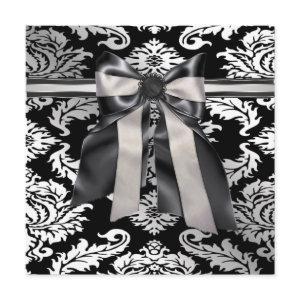 Black Tie White Black Damask Party