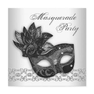 Black White Masquerade Party