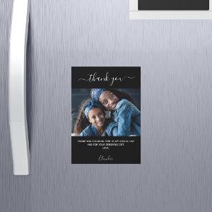 Black white photo thank you magnet