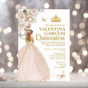 Blonde Champagne Quinceañera 15 Anos Gold Crown