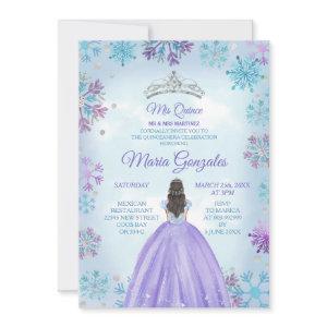 Blue and Purple Mexican Girl Winter Mis Quince