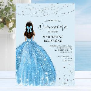 Blue and Silver Princess Quinceañera