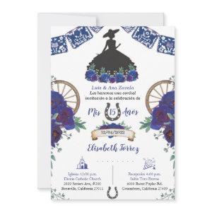 Blue Black Dress Charra , Charro Mexican