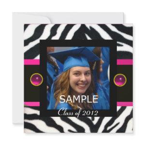 BLUE BLACK WHITE ZEBRA FUR Monogram Photo Template