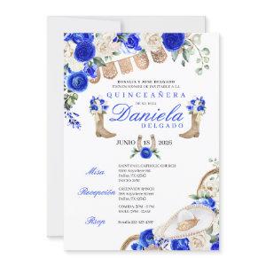 Blue Cowgirl Boots & Ropes Mariachi Quinceañera