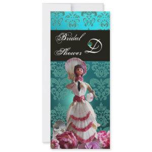 BLUE DAMASK BEACH WEDDING - BRIDAL SHOWER MONOGRAM