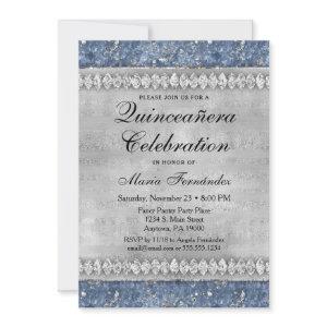 Blue Diamonds Quinceañera  Silver Glam