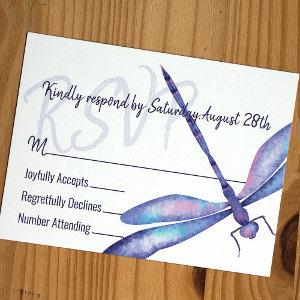 Blue Dragonfly RSVP Enclosure Card