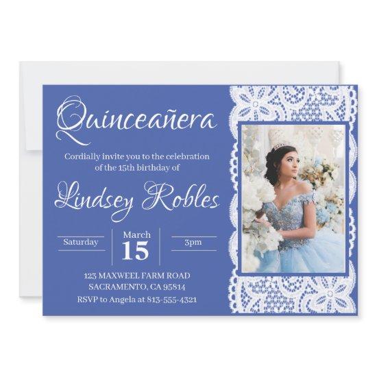 Blue Elegant Quinceanera Photo