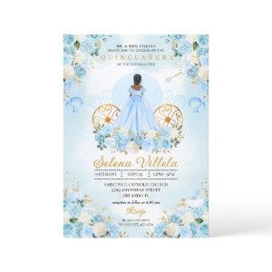 Blue Fairytale Cinderella Carriage Quinceañera