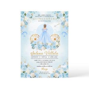 Blue Fairytale Cinderella Carriage Quinceañera