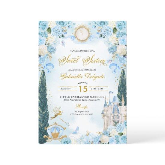 Blue Fairytale Cinderella Princess Sweet Sixteen
