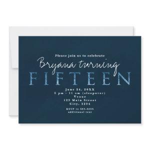 Blue Fifteen 15TH 15 Birthday Party
