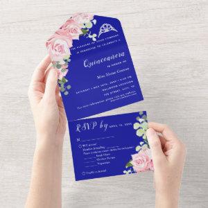 Blue Floral RSVP Trifold Event