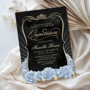 Blue Gold Black Quinceañera