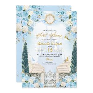 Blue & Gold Cinderella Princess Sweet Sixteen