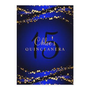 Blue & Gold Stardust Quinceañera