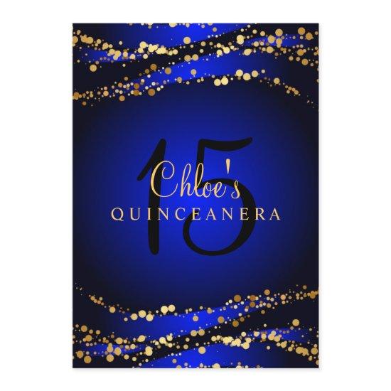 Blue & Gold Stardust Quinceañera