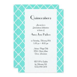 Blue Latticework, Quatrefoil, Trellis, Quinceanera