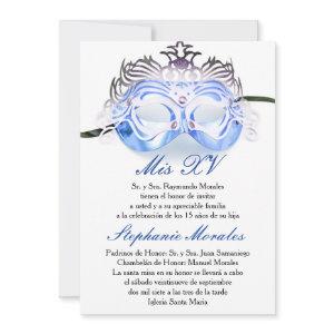 Blue Masquerade Quinceanera Birthday