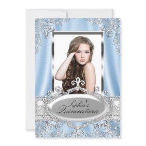 Blue Pearl Silk Vintage Glamour Quinceanera