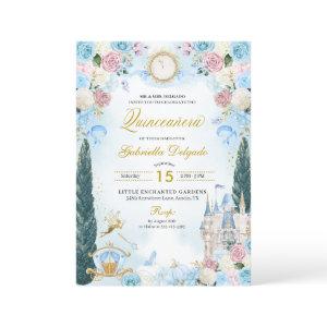 Blue & Pink Cinderella Princess Fairy Quinceanera