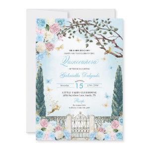 Blue& Pink Fairy Enchanted Garden Quinceanera