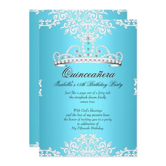 Blue Quinceanera 15th Birthday Party Tiara 3
