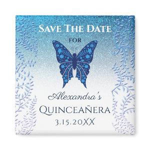Blue Quinceanera Save The Date  Magnet