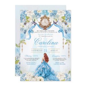 Blue Rose Cinderella Royal Princess Quinceanera