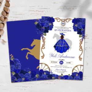 Blue Rose Floral Western Charra Quinceañera