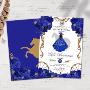 Blue Rose Floral Western Charro Quinceañera