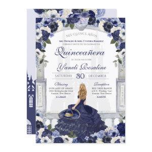 Blue Roses Elegant Charro Princess Quinceañera