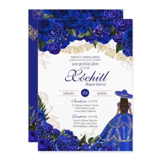 Blue Roses Elegant Charro Quinceanera