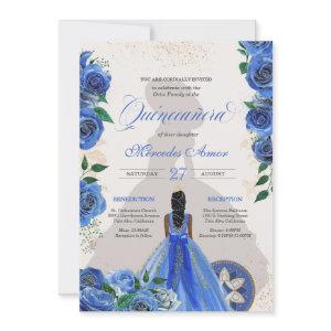 Blue Roses Fancy Quinceanera Western Charro