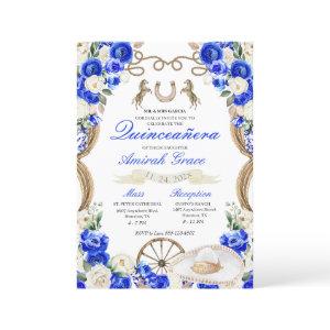 Blue Roses Western Charro Cowgirl Quinceañera